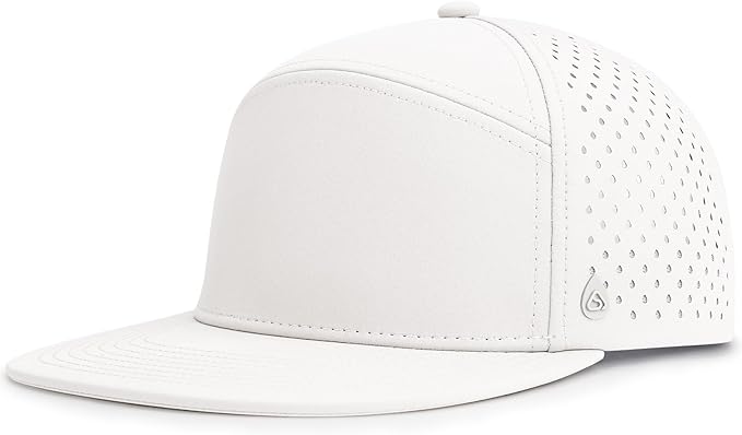 AOPREL Flat Brim Baseball Cap for Men Adjustable Water-Resistant Performance Hat with Breathable Laser Perforated