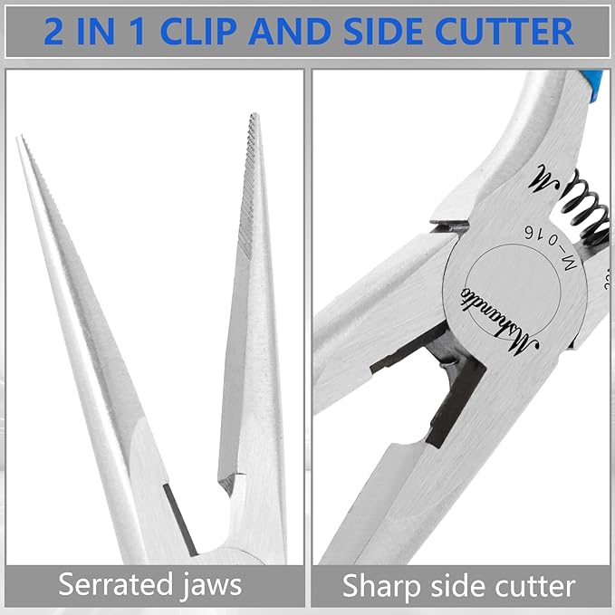Needle Nose Pliers, mshandto 6.5" Long Nose Pliers - Image 4