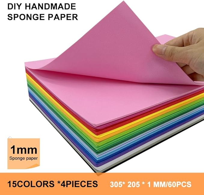 60 Pack EVA Foam Sheets, 12 x 8 Inch, 1mm Thick - Image 3