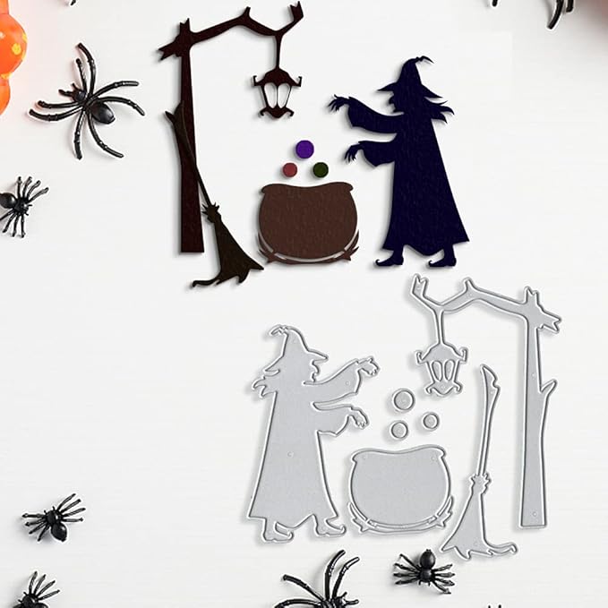 Metal Halloween Cauldron Potion Witch Die Cuts Tree Cutting Dies Embossing - Image 5