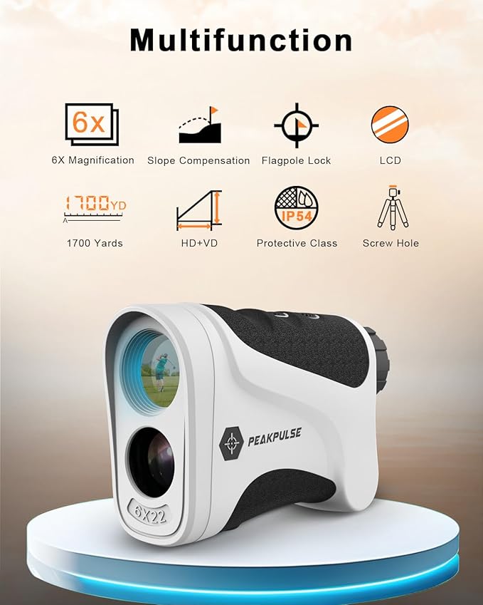 Golf Range Finder 650 Yards RangeFinder Golfing High Clarity Display 6X Magnification 0.5 Yard Accuracy Pin Seeker Easy to Use Simple