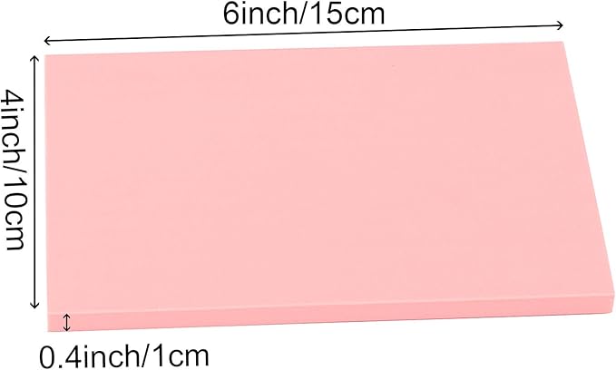 ZOENHOU 20 Pcs 4" x 6" Pink Soft Rubber Carving Blocks, Crafts Rubber Stamping - Image 2