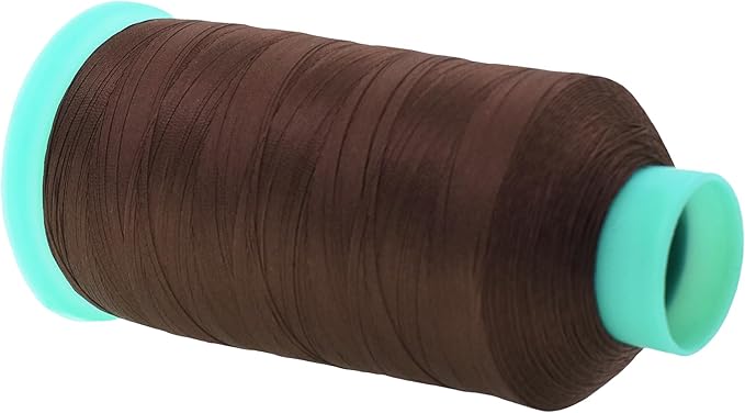 Mandala Crafts Bonded Nylon Thread Dark Brown Heavy Duty Sewing Threads - Image 2