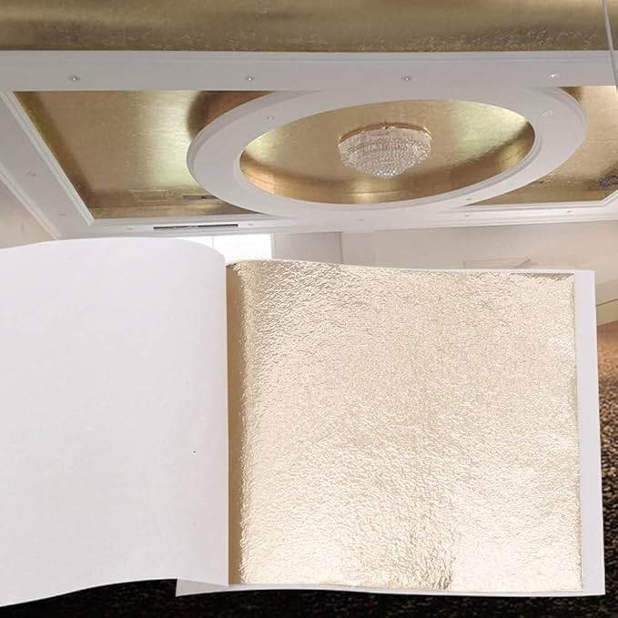 KINNO Gold Leaf Sheets, 600 Pieces Multipurpose 6 Colors Gilding Paper Leaf - Image 3