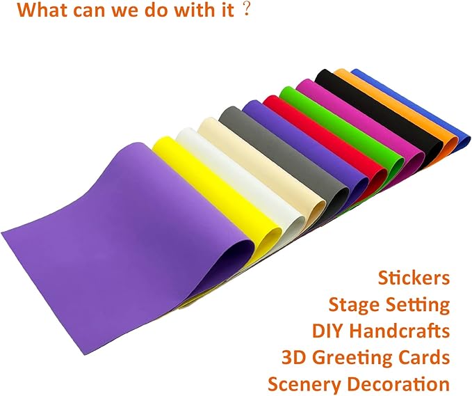 20 PCS EVA Foam Sheets DIY Handcraft Materials 1mm Thick 15.7 x 11.8 Inches - Image 3