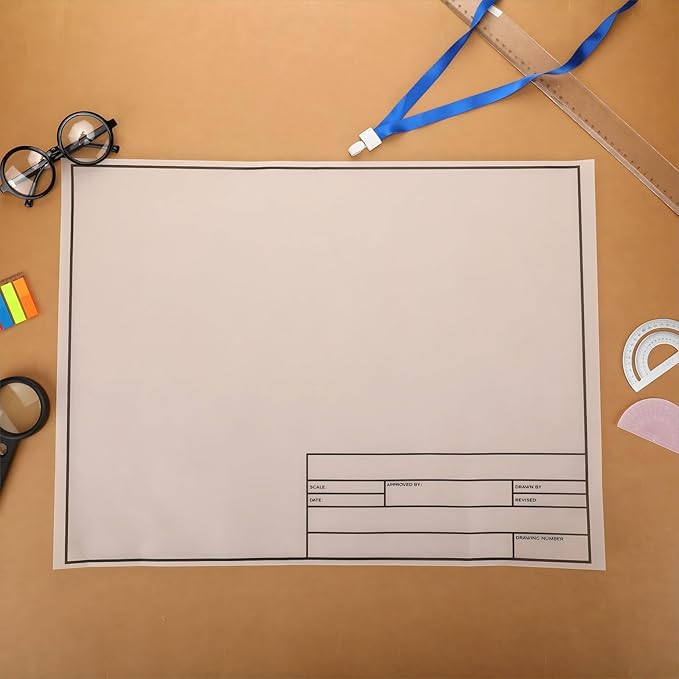 Geyee 10 Sheets Architectural Vellum Paper Translucent White Vellum Sheets - Image 3