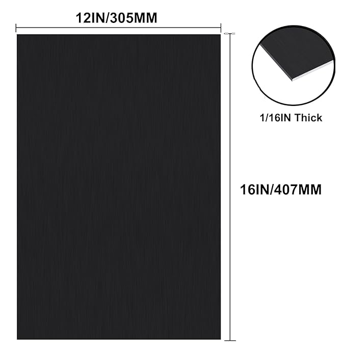 Anodized Aluminum Sheet Metal 12 x 16 x 1/16 Inch Black Metal Plates - Image 3