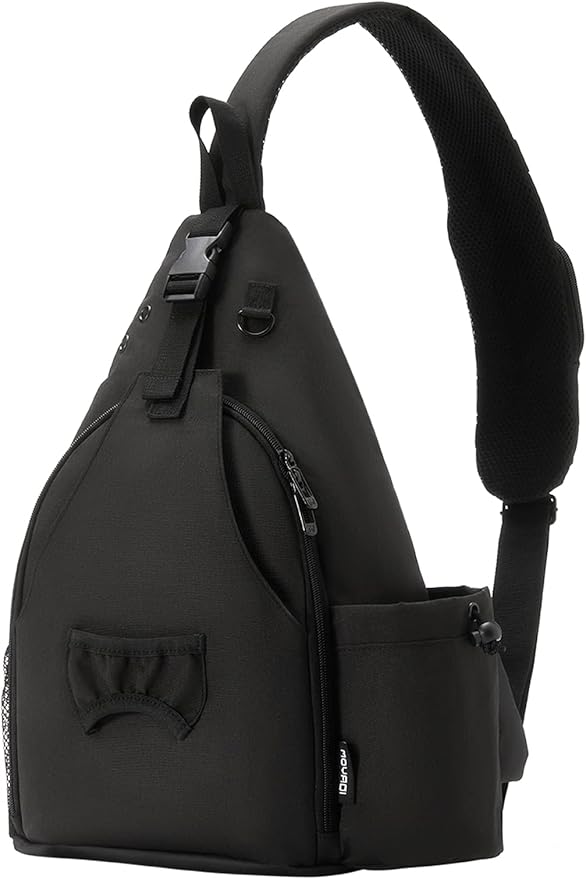 MOYAQI Disc Golf Bag with Retriever Holder and Storage Pockets, Disc Golf Backpack with 8-10 Disc Capacity, Padded Adjustable Strap and Back Panel, Lightweight and Durable