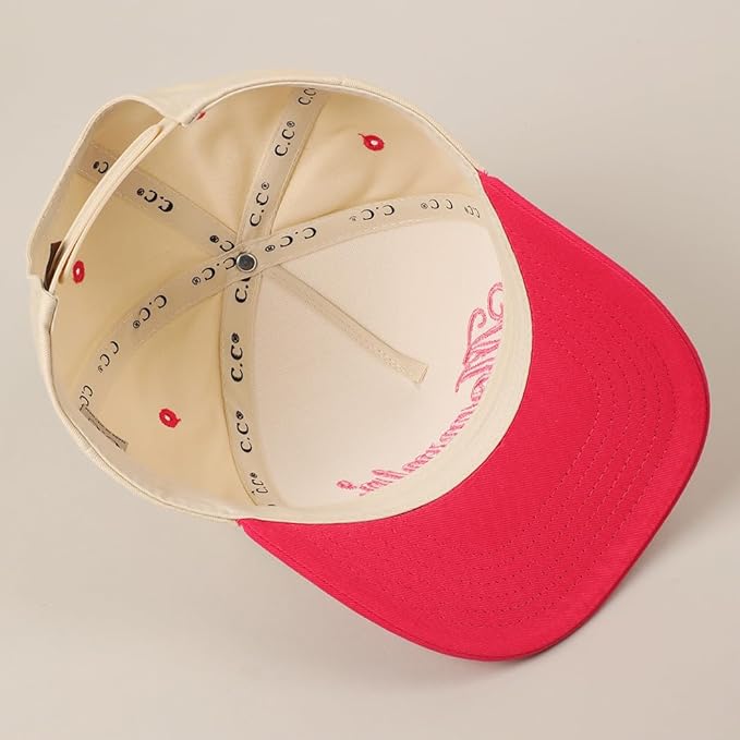MIRMARU Two-Tone Vintage Canvas Trucker Hats for Men & Women, Adjustable Size Baseball Caps with Trendy Embroidered Design