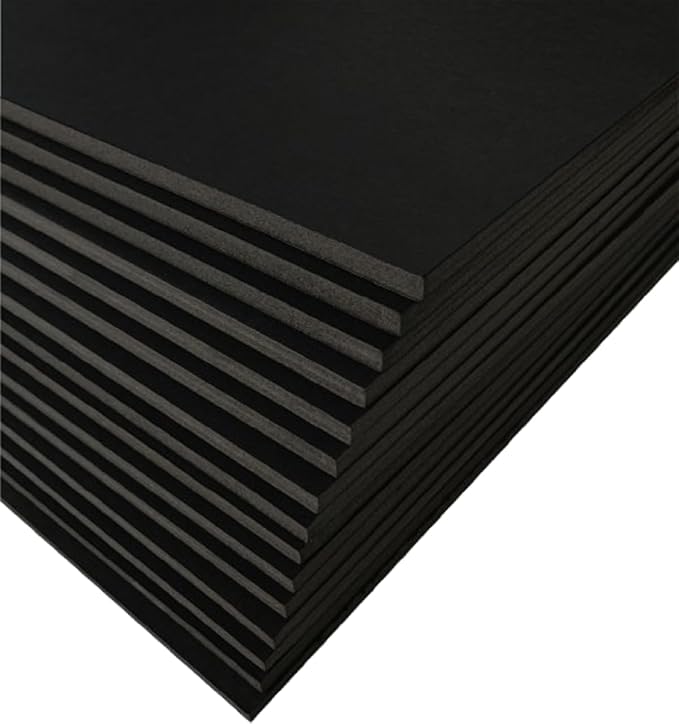Black Foam Board 11 x 14 x 1/8" Inch, 15 Pack Acid-Free Foam Core Poster Board by Excelsis+Design