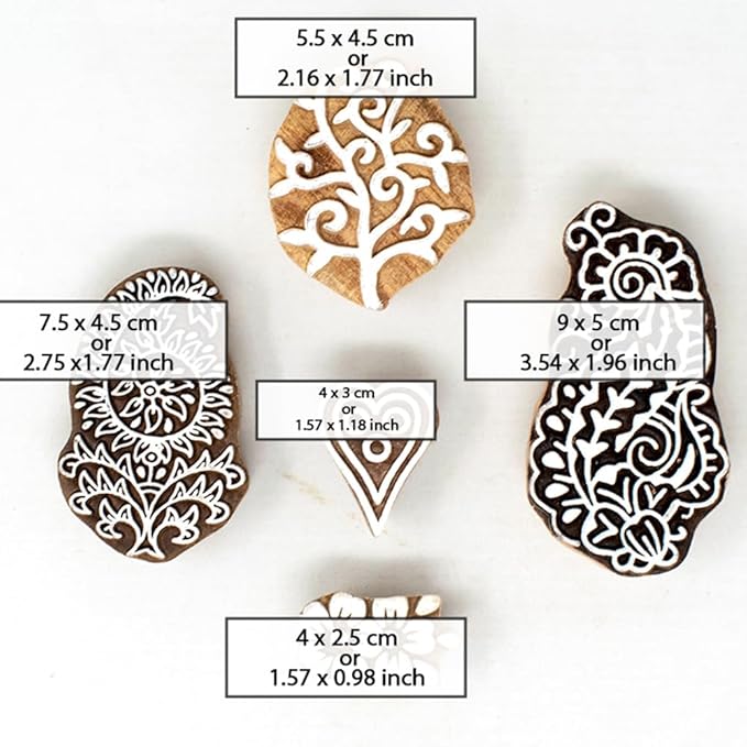 Floral Design Wooden Stamp Block - Image 4