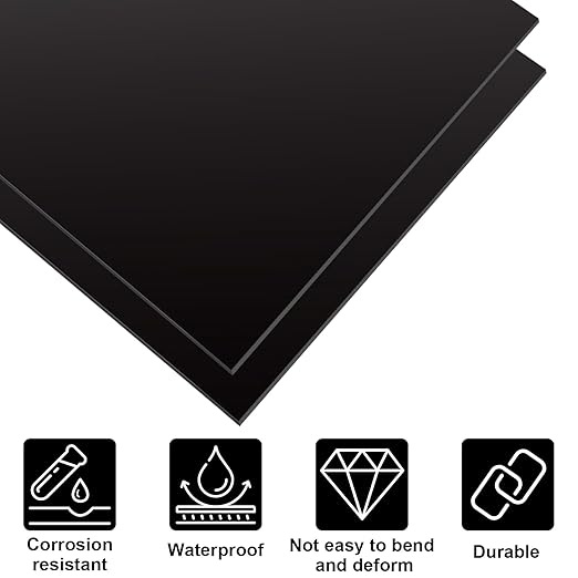 3PCS 12 x 12 x 1/16 Inch Anodized Aluminum Sheet, 5052 Black Aluminum Engraving - Image 4