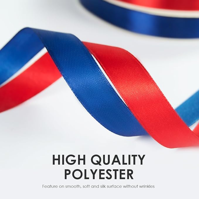 1" Wide x 100 Yards Single Face Polyester Satin Ribbon, Satin Ribbon - Image 4