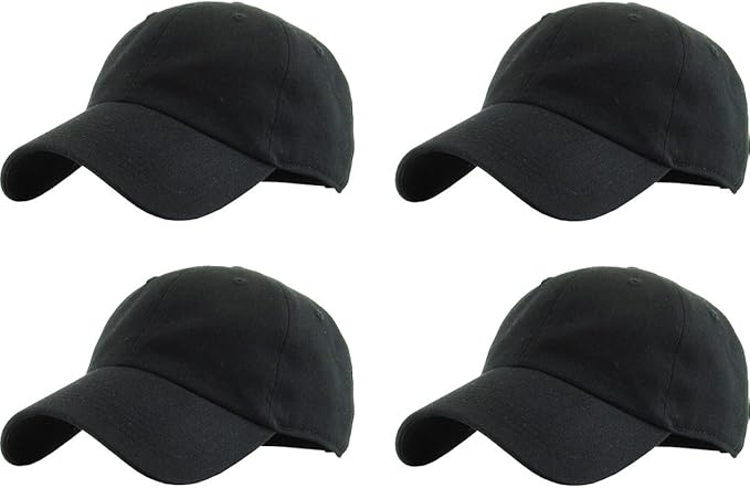 KBETHOS Classic Unisex Cotton Adjustable Low Crown Baseball Cap – Plain Dad Hat