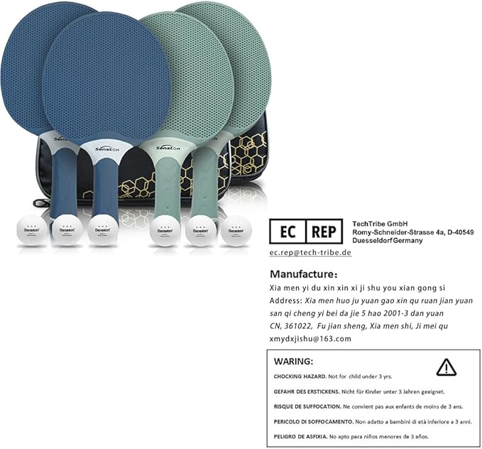 Senston Table Tennis Rackets Set, Professional Ping Pong Paddle Set - Image 7