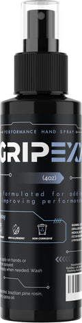 GRIPEXX Sports Hand Grip Spray (4oz)- Boost Performance, Enhance Control and Maximize Grip - for Athletes: Tennis, Football, Pole Dancing, Basketball, Baseball, Golf, etc- Natural Rosin-Based Formula