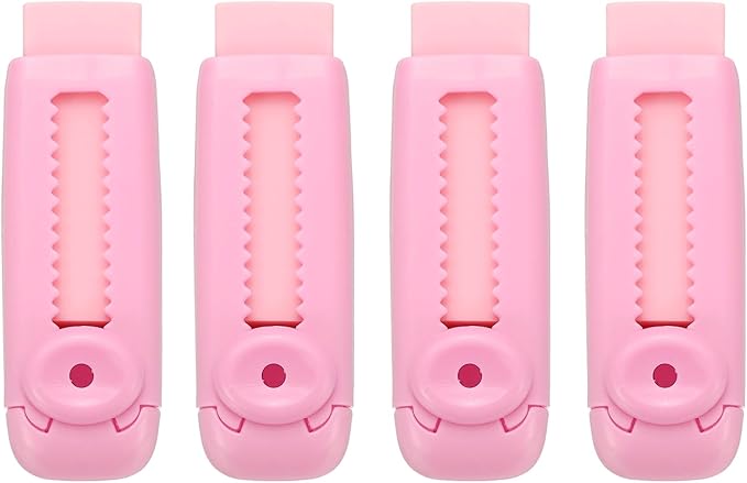PATIKIL 4 Pack Erasers, Sliding Retractable Eraser Push Pull Cute Pencil by PATIKIL