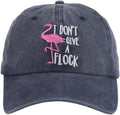 Funny Flamingo Hat, I Don't Give A Flock Baseball Cap Adjustable Embroidered Dad Denim Gifts for Men and Women
