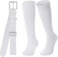 Baseball Socks and Belt for Youth Adult Softball Socks Combo Elastic Waist Belt for Men Kids Boys Girls Women JASGOOD