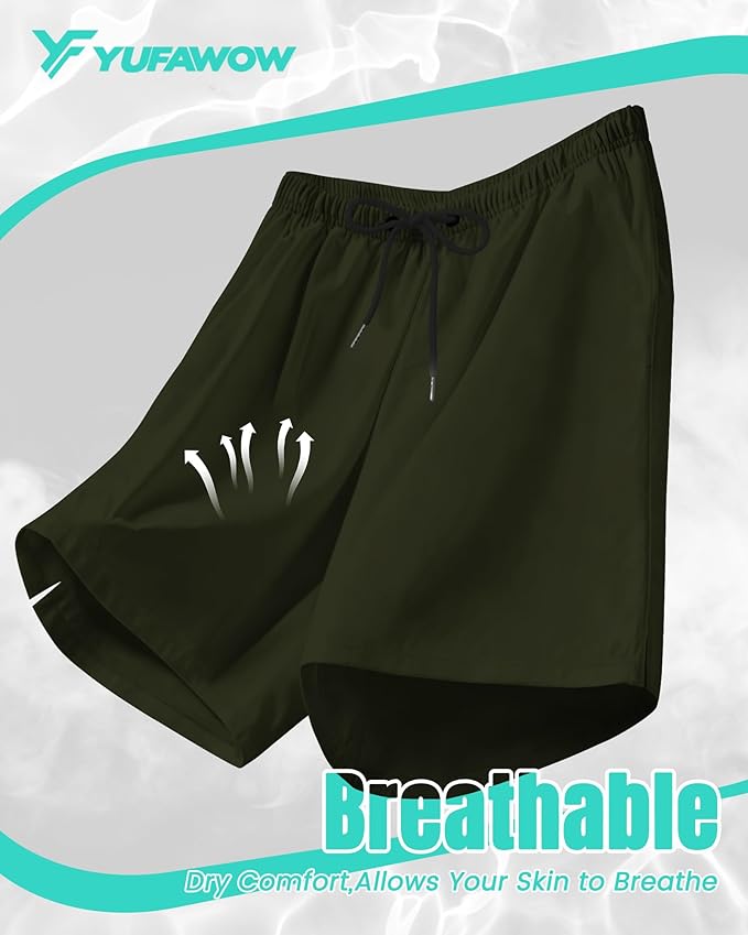 9 Inch Men Swim Trunks with Mesh Lining Quick Dry Breathable Pockets for Summer Beach Cruise Water Park Gym Running