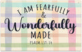 Fearfully and Wonderfully Made Bible Verses Wall Decor Kids Room Decor Canvas by JIUWEIHU