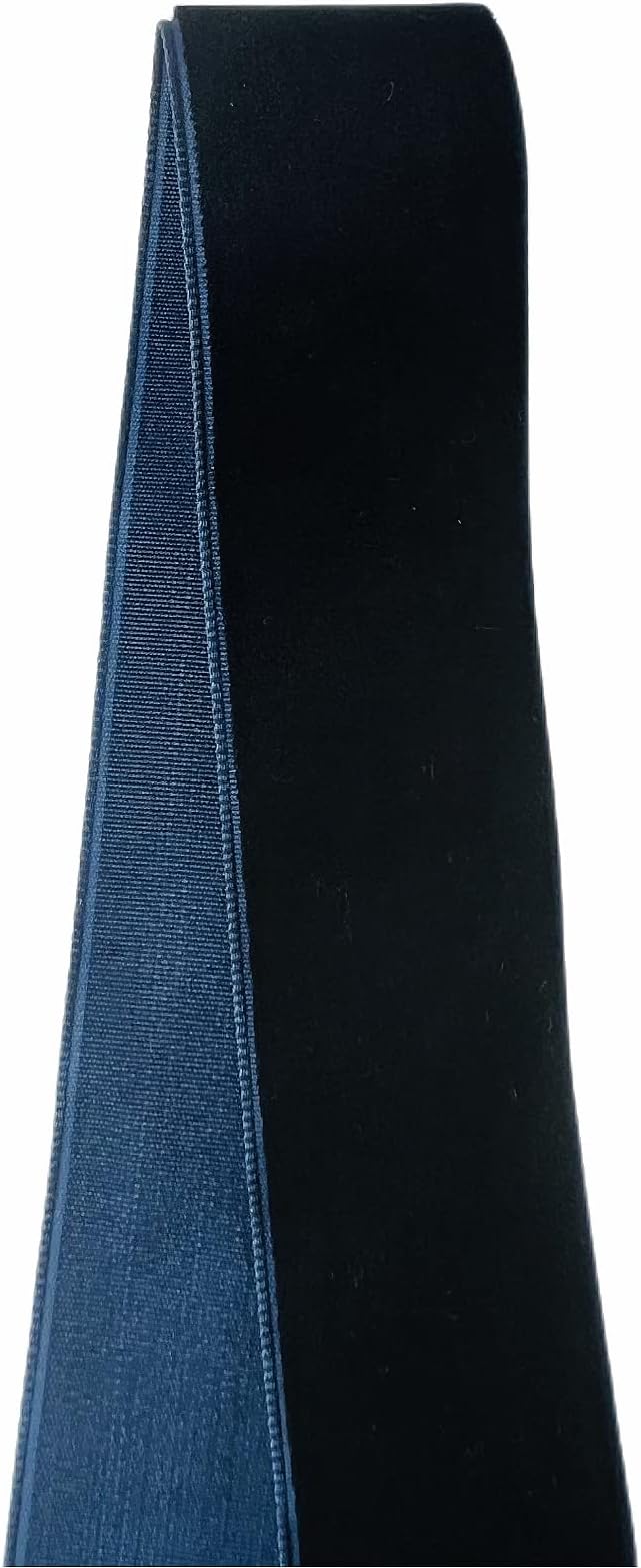 Vintage Navy Blue Velvet Ribbon, 1 Inch X 25Yd - Image 3
