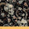 Feelyou Sugar Skull Fabric By The Yard Decorative Soft