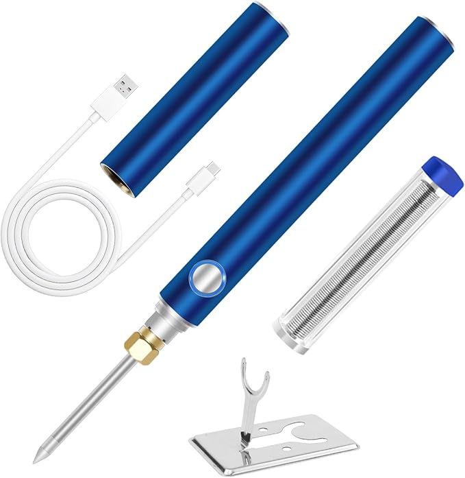 Cordless Soldering Iron Kit, Wireless Electric Soldering Gun Pen, 1100mAh Large by ELMCONFIG