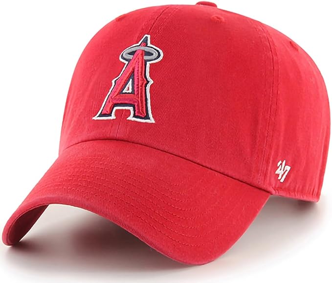 47 Brand MLB Team Color Home Primary Logo Clean Up Adjustable Baseball Cap Hat, Adult One Size Fits All