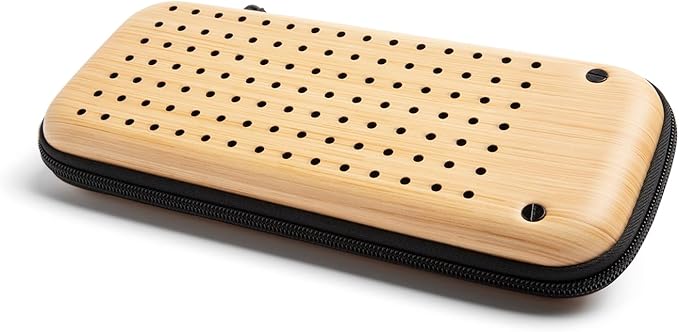 Platypus Golf Co. Golfing Caddie EVA Travel Case Organizer with Bamboo Tees & Ball Marker - Hand Reversible Hinging Glove Shaper & Holder, Mesh Pocket & Storage Slots, Golfers Cases for Men & Women