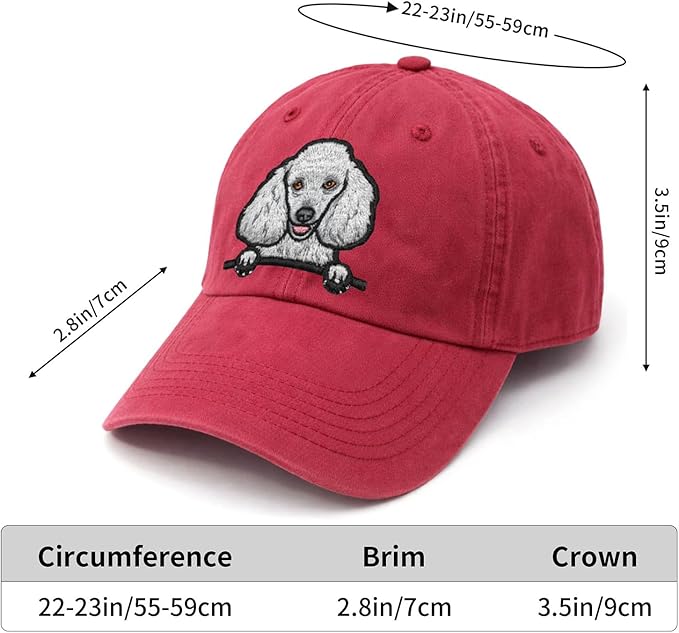 Pet Dog Lover Gifts,Embroidered Dog Baseball Hats for Men Women Dad Mom