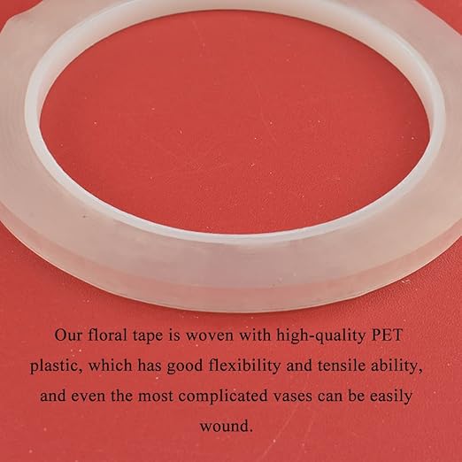 HAHIYO Clear 0.25Inch Wide 1Rolls Floral Tape Waterproof Florist Tape Flower - Image 5