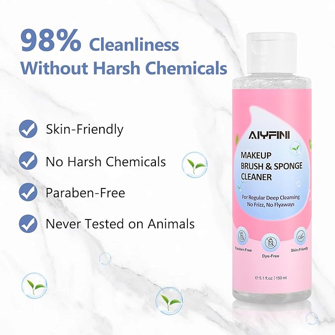 Alyfini Makeup Brush & Sponge Shampoo, Ultra Concentrated, Deep Clean - Image 6