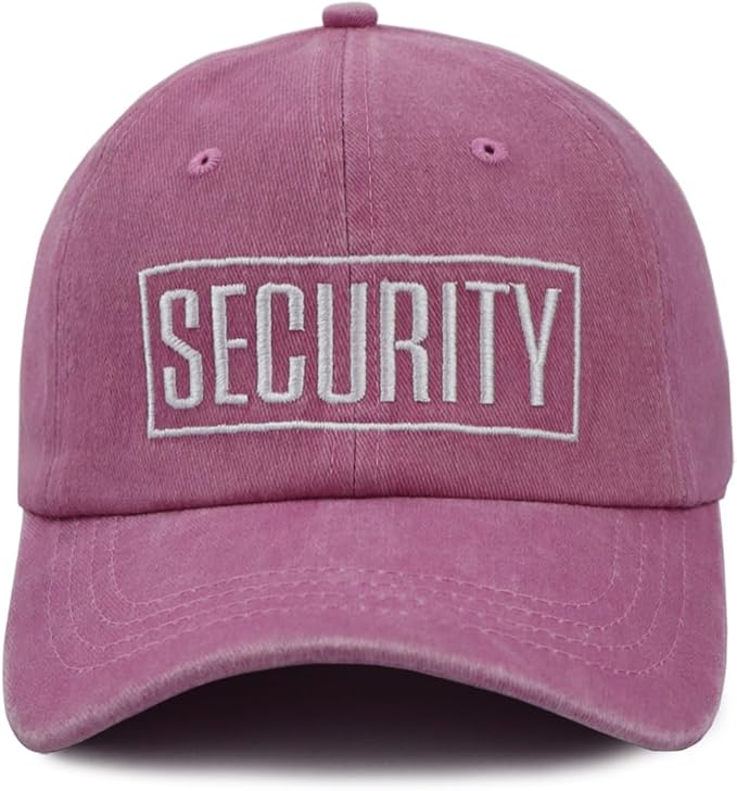 Security Hat for Men Women, Adjustable Embroidered Cotton Baseball Cap