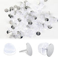 50 Pairs Rubber Butterfly Clutch Backs – Blank Pin Backings Replacement by Unknown