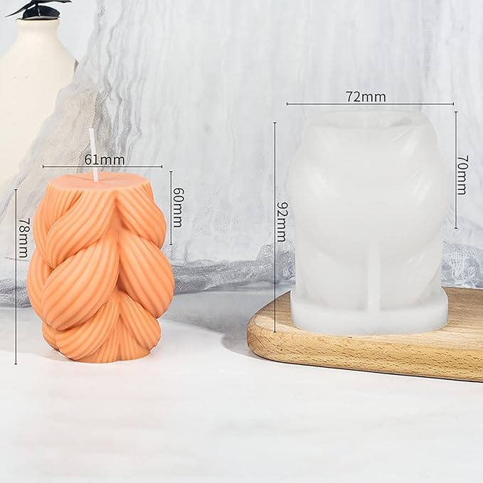 Spiral Candle Mold Spiral Cylinder Mold Pillar Candle Mold Soap Mold Clay Mold - Image 5