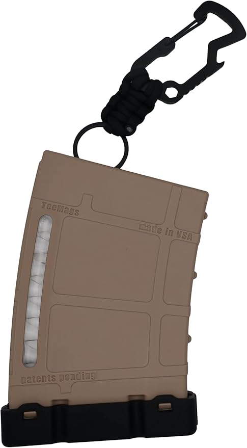 Teemags Golf Tee Holder – Black Clip-On Tee Caddy for Belt or Bag | Holds Up to 18 Tees | Durable & Lightweight Golf Accessory Made in The USA