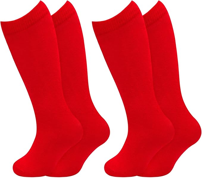 Sarfel Kids Soccer Socks Toddler Soccer Socks Girls Boys Soccer Socks Kids Tube Socks with Stripes Toddler Knee High Socks