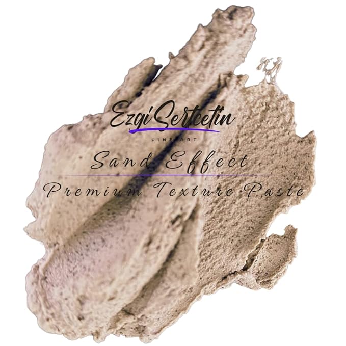Premium Sand Effect Texture Paste | 6oz by Volume | Unique Metallic Colors | by EzgiSertcetin