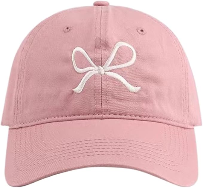 Sumleno Womens Trendy Cute Bow Baseball Cap Y2k Aesthetic Preppy Sun Cap Hiking Travel Trucker Hat Accessories
