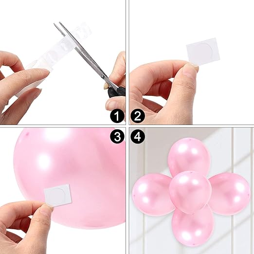 UPINS 300 Pcs Point Dots Balloon Glue Removable Adhesive Point Tape, 3 Rolls - Image 4