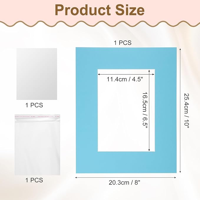 uxcell Picture Mats, 8 x 10 Mat Board Center - Image 2