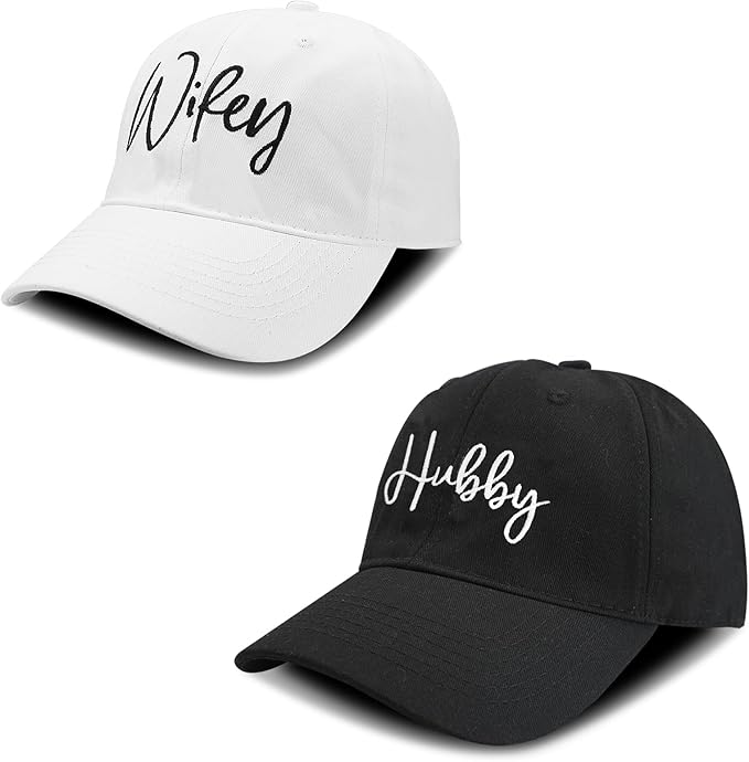 Embroidered Baseball Cap Women Men Engagement Anniversary Honeymoon Wedding Gifts Newlyweds Couples Adjustable Hats