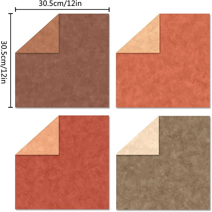 Scrapbook Paper 12x12, Double-Sided Suede Textured Craft Paper Set 24 Sheets/24 - Image 2