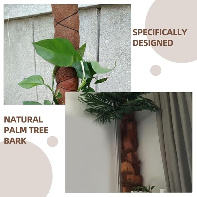 Cabilock 5PCS Realistic Artificial Palmae Bark Garden Decor Plant Accessory - Image 2
