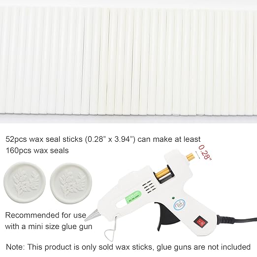 52pcs White Wax Sealing Sticks, Andotopee Glue Gun Adhesive Seal Sticks - Image 6