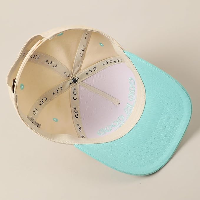 MIRMARU Two-Tone Vintage Canvas Trucker Hats for Men & Women, Adjustable Size Baseball Caps with Trendy Embroidered Design