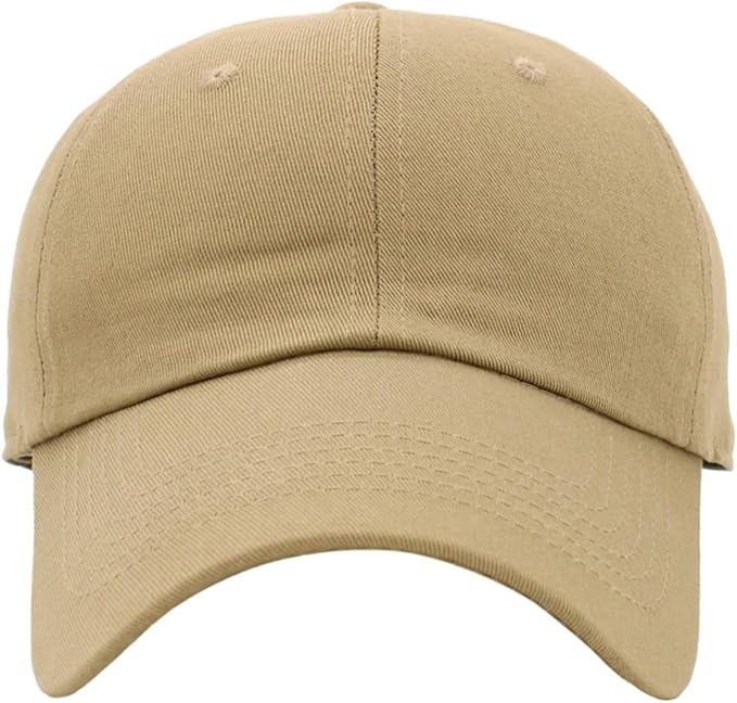 KBETHOS Classic Unisex Cotton Adjustable Low Crown Baseball Cap – Plain Dad Hat