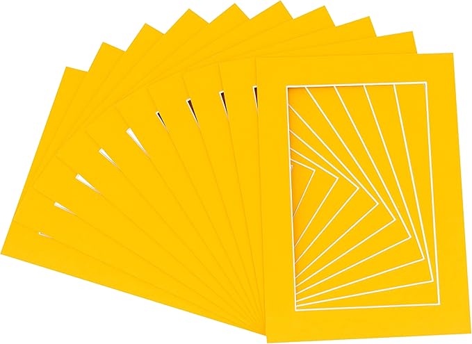 Pack of TEN 8x10 Mats Bevel Cut by Poster+Palooza