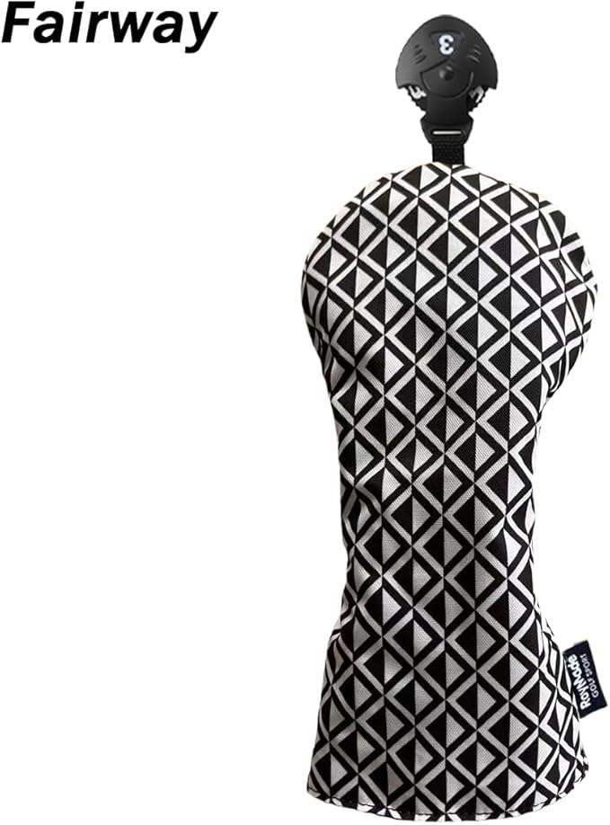 ROYMADE Golf Club Head Covers, 4-Piece Set,Waterproof Headcovers for Driver, Fairway Wood and Hybrid, with Interchangeable No. Tags 2/3/4/5/6/7/X Golf Accessories for Men Women